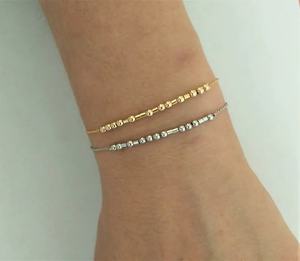 Inspire Jewelry Personalized Morse Code Bracelet for Women Secret Message Custom Dainty Beaded <strong>Friendship</strong> Bracelet Bestie <strong>Gift</strong> - Product Image 6