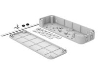 Boîtier de distribution de fibre optique FTTH intérieur, prise murale 2 ports, plaque frontale de 300 mm de long pour adaptateur SC/LC, modèle EK0601-2E