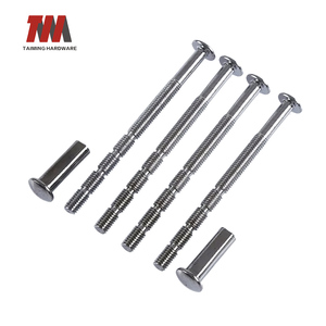 สกรูไม้ไผ่ไท<span class=keywords><strong>มิ</strong></span>ง ขนาดเมตริก M4 x 45 สกรูและอุปกรณ์ยึด ข้อต่อเชื่อมต่อสำหรับมือจับประตู ลูกบิด สกรูแบบยาว - Product Image 2