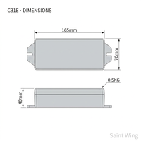 Boîtier de commande pour actionneur linéaire à moteur unique Saint Wing C31E 100W pour bureau debout électrique réglable en hauteur DIY