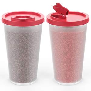 Dispensador personalizado de tarros de condimentos, <span class=keywords><strong>Salero</strong></span>, accesorios de cocina, juego de agitadores de sal y pimienta de plástico con tapa - Product Image 2