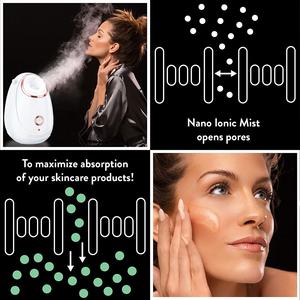 Appareil de cuisson à la vapeur du visage 2 en 1 Hot Professional <span class=keywords><strong>Spa</strong></span> Luxury Stand Ozone Steam Manual Nano Ionic Facial Steamer Machine - Product Image 4