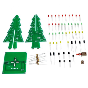 Arbre de Noël 3D tridimensionnel de vente chaude LED Kit de bricolage Kit de circuit flash LED Suite amusante électronique - Product Image 2