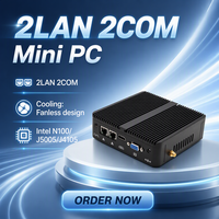 Mini PC Sin Ventilador, Quad Core J4105 J4125 N4100, 16G DDR4, 256G SSD, Win10, Nuc, Doble Lan, RS232 COM, Mini Ordenador Industrial