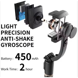 Stabilisateur de cardan Q08 à rotation 360° pour téléphone, perche à selfie avec trépied dissimulé, cardan vidéo mobile mono-axe pour TikTok - Product Image 4