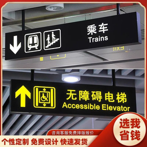 Panneau directionnel sur mesure en aluminium avec base en acrylique, bande LED étanche pour centre commercial, métro, parking - Product Image 3