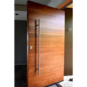 Pintu Keamanan Eksterior Pintu Baja Keselamatan Depan Kayu Grain Pintu Anti-maling Villa Multi Lock Point Desain Modern