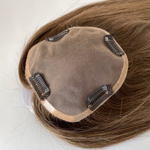 Topper mono 5*5 avec clips, 100% cheveux vierges pour femmes, vente flash - Product Image 3