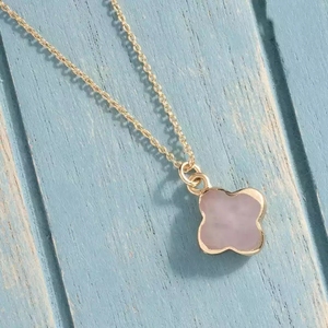 Collar de Acero Inoxidable con Piedra de Jade de la Suerte Feng Shui, Cristal de Piedra Preciosa Natural, Trébol de Cuatro Hojas para Mujeres y Hombres - Product Image 6