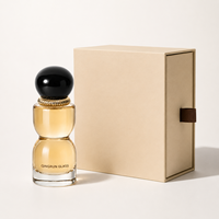 Bouteilles en verre cylindriques de haute qualité, 30 ml, flacon de parfum de luxe, vaporisateur, flacon de parfum transparent avec bouchon