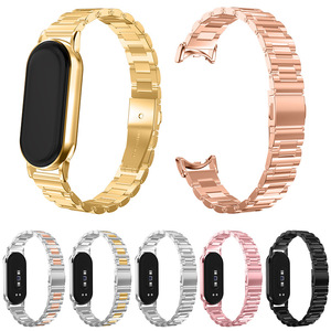 Correa de Reloj de Acero Inoxidable con Cierre Desplegable Compatible con <span class=keywords><strong>Mi</strong></span> <span class=keywords><strong>Band</strong></span> 8/9/10 y <span class=keywords><strong>Mi</strong></span> 8/9 Pro para Mujer - Product Image 5
