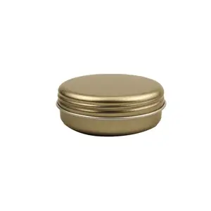 Empty Aluminum Jar Metal tin can round Candy Tins Cosmetic candle Packaging box round aluminum containers snap lid tin