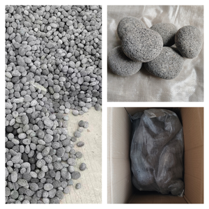 Pietra Lavica Vulcanica Grigia di Alta Qualità, Resistente, Arrotondata e a Forma di Uovo, per Barbecue e Stufe - Product Image 2