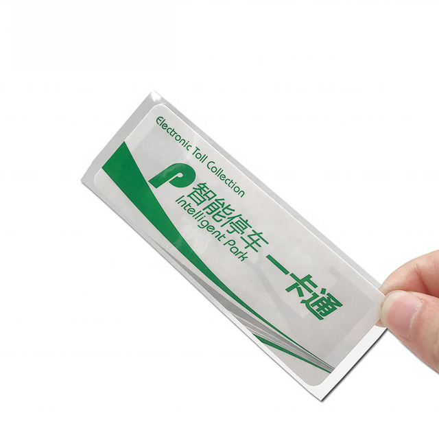 EPC GEN2 UHF Windshield RFID Label for Electronic Toll Collection System for Vehicle Payment
