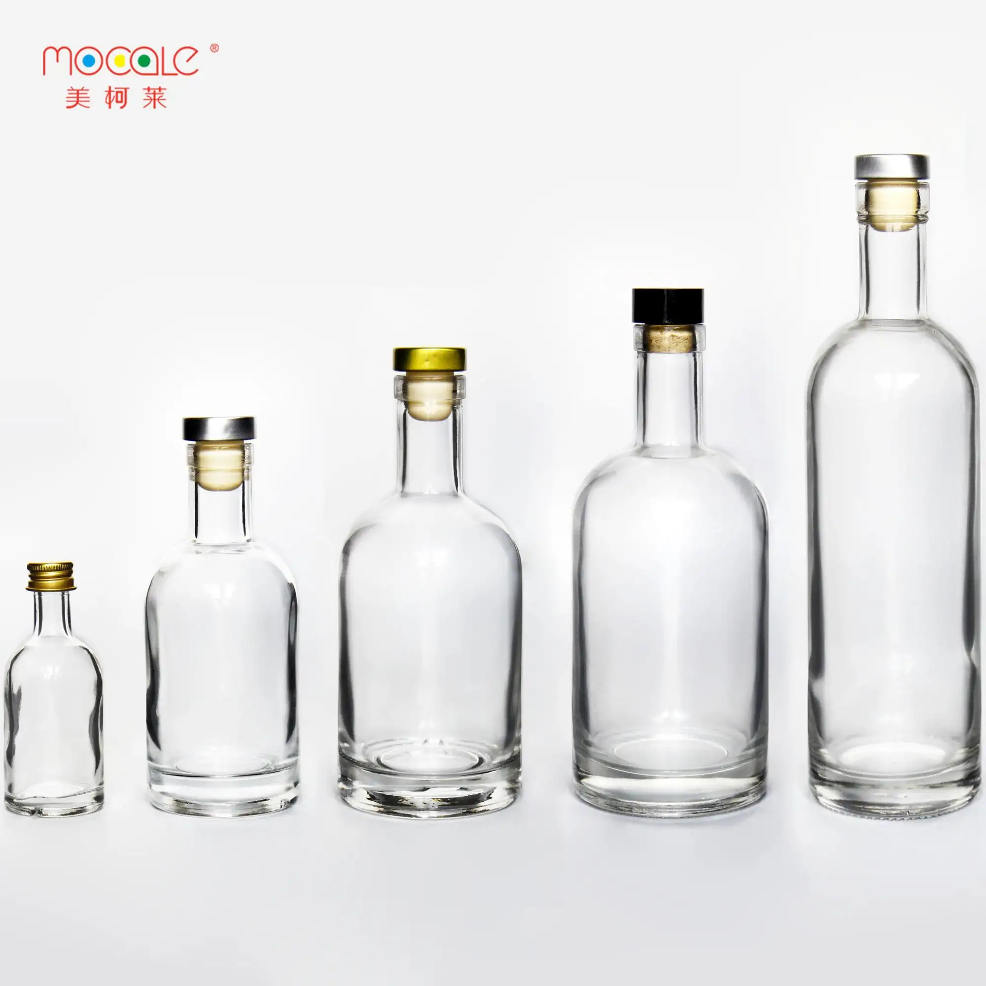 Classic Xo Alcohol Drinken 8 Oz 16 Oz Ronde Rum Fles Miniatuur 750 Ml Glas Drank Fles Met Kurk Top voor Geesten