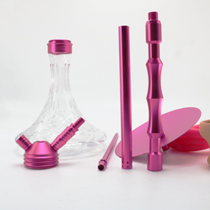 Conjunto de narguile de la mejor <span class=keywords><strong>calidad</strong></span> transfronteriza, nuevo diseño, shisha rosa de una sola manguera, conjunto de narguile de aluminio personalizado al por mayor - Product Image 5