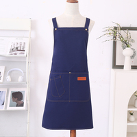 Tablier de cuisine unisexe en toile imperméable style japonais et coréen pour barista de salon de thé