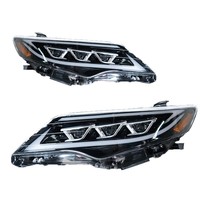 New Startup Animation DRL & Sequential Sweep Turn Signal Triple Lens LED Headlight Assembly for Toyota Camry 2012-2014