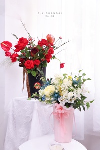 Caja de papel ovalado portátil de lujo para flores, caja de regalo de ramo con cuerda portátil - Product Image 5