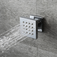 Pomme de douche musicale LED HIDEEP pour plafond, SUS304, 24*32 pouces, pluie, cascade, brume, montage mural, robinet de douche thermostatique pour salle de bain
