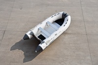 Bateau pneumatique gonflable en caoutchouc pour la pêche, 4 m, PVC Hypalon, plancher à pont pneumatique avec moteur pour la mer