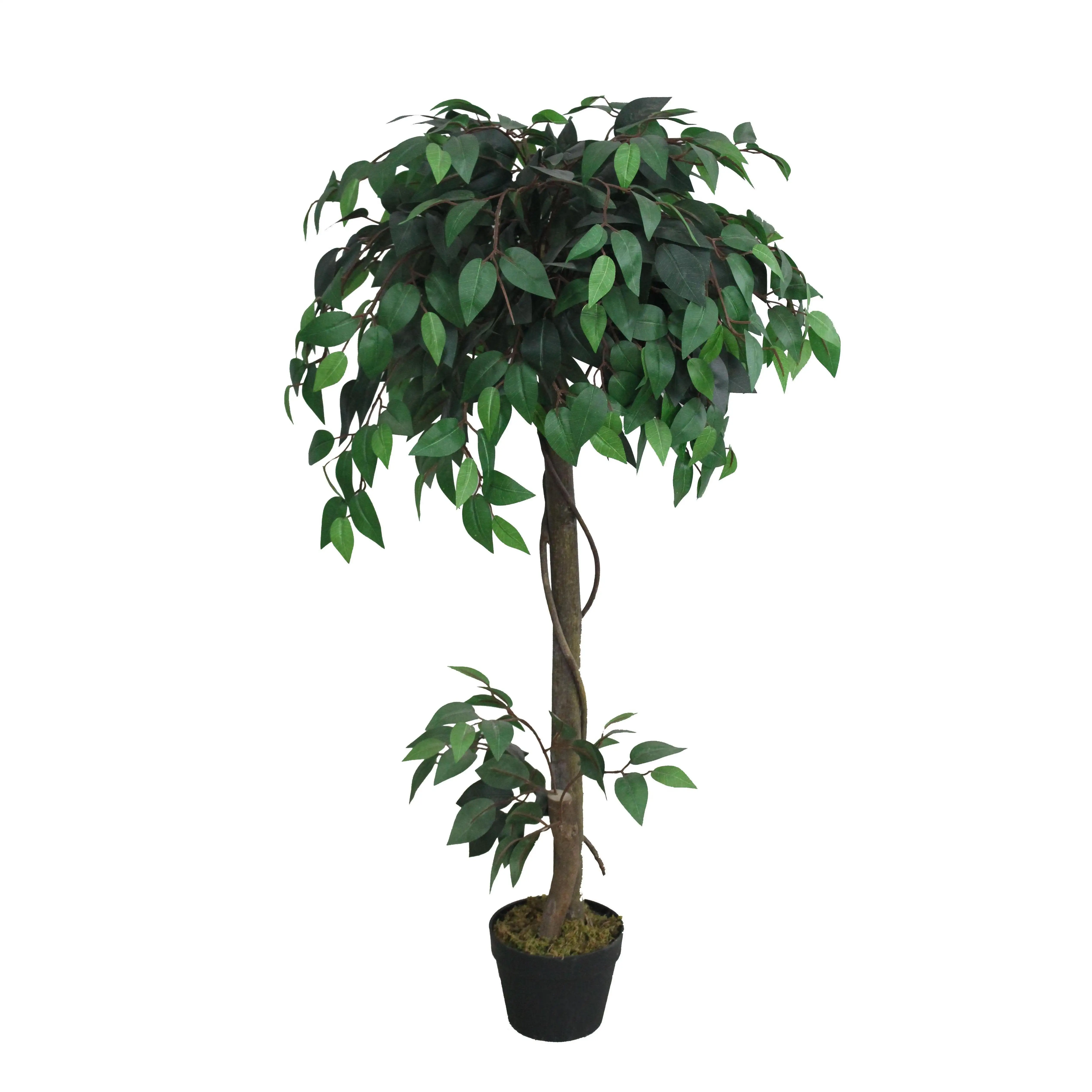 Plantes Et Fleurs Artificielles Grand En Pot Oem/Odm Arbres Intérieur Mur Vert Pour La Décoration Haute Qualité En Gros Faux Pot Plante