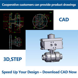 工业12v电动PPH球阀耐腐蚀，带<span class=keywords><strong>3</strong></span>英寸法兰高密度聚乙烯水气油OEM可定制阀 - Product Image 4