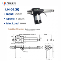 Factory Direct 6000N DC Motor Electric Linear Actuator 12V/24V for Adjustable Bed Smart Furniture