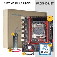 Kit Mainboard Desktop Micro-ATX PANDL NEW X99-P3 dengan CPU Intel Xeon E5 2676 V3, 4x DDR3, Combo Motherboard X99, Kit Xeon X99