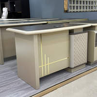 Bureau d'ordinateur moderne et élégant, mobilier de bureau multifonctionnel, bureau exécutif pour école, hôpital, hôtel
