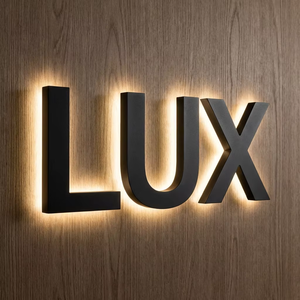 Insegna LED 3D Personalizzata per Aziende, Insegna Retroilluminata, Insegna Luminosa in Acciaio Inox, Lettere 3D, Insegna per Negozi e Loghi - Product Image 1