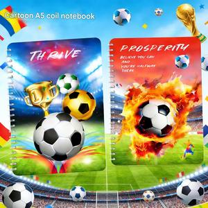 Carnet de notes A5 à spirale sur le thème <span class=keywords><strong>du</strong></span> football de la <span class=keywords><strong>Coupe</strong></span> <span class=keywords><strong>du</strong></span> <span class=keywords><strong>Monde</strong></span> 2026, 60 feuilles, motif dessin animé, pour étudiants - Product Image 5