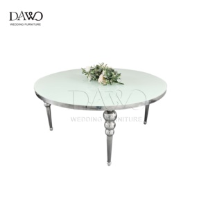 <span class=keywords><strong>2025</strong></span> Sang Trọng Vòng Shinny Bạc Thép Không Gỉ Tiệc Cưới Bảng Chất Lượng Tốt Vòng Bàn Tiếp Tân - Product Image 6