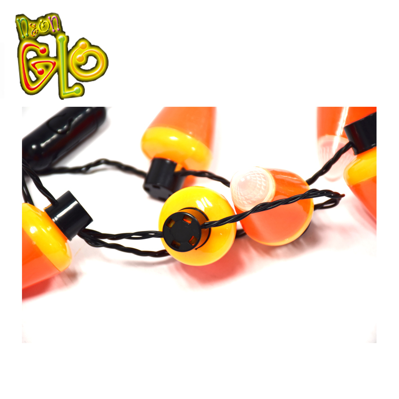 Promotionnel Fournitures De Fête Clignotant LED Personnalisé Halloween Collier De Bonbons