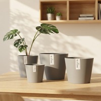 Pot de fleurs en PP léger pour plantes d'intérieur, pots écologiques avec trou de drainage, jardinière ronde en plastique