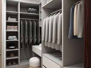 Armoire contemporaine en bois, finition en contreplaqué mélaminé, panneaux de particules, avec accessoires fonctionnels - Product Image 4