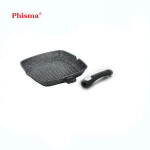 Poêle à griller antiadhésive Phisma pour cuisinière, avec becs verseurs, poêle de cuisson durable pour grillades intérieures et extérieures - Product Image 3