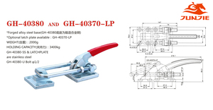 Kẹp cửa kim loại mạ kẽm cỡ lớn, loại kẹp nhanh, kiểu kẹp bật GH-40380 - Product Image 4