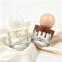 Flacon de parfum vide de luxe recyclé 30 ml en verre, rond classique, élégant et transparent, design personnalisé, directement de l'usine