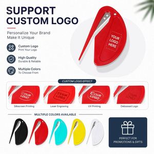 Custom Logo Letter Slitter Opener Plastic Knife <b>Envelope</b> Package Paper <b>Box</b> Mail Customer Purchase <b>Gifts</b> - Product Image 4