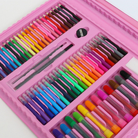 Ensemble d'art premium de 208 pièces-Fournitures d'art pour le dessin, la peinture et plus encore dans un étui en plastique-Fait un excellent cadeau pour les enfants