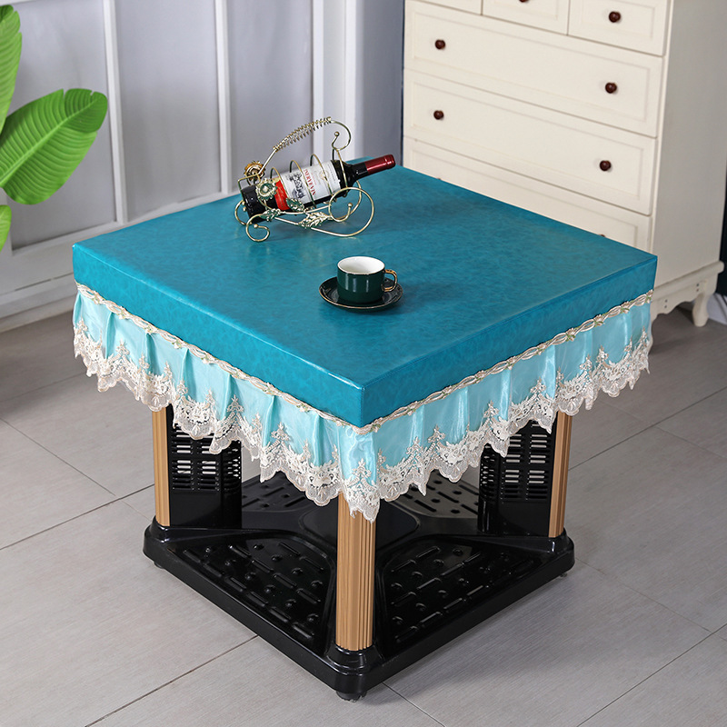 Cuir gras broderie dentelle brodée bleu ciel 656525