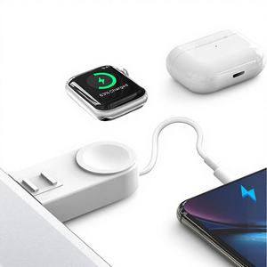 Cargador Inalámbrico de Carga Dual Compatible con Relojes IWatch de 1ª a 9ª Generación SE Ultra, Carga Magnética Rápida, Modelo A7 - Product Image 1