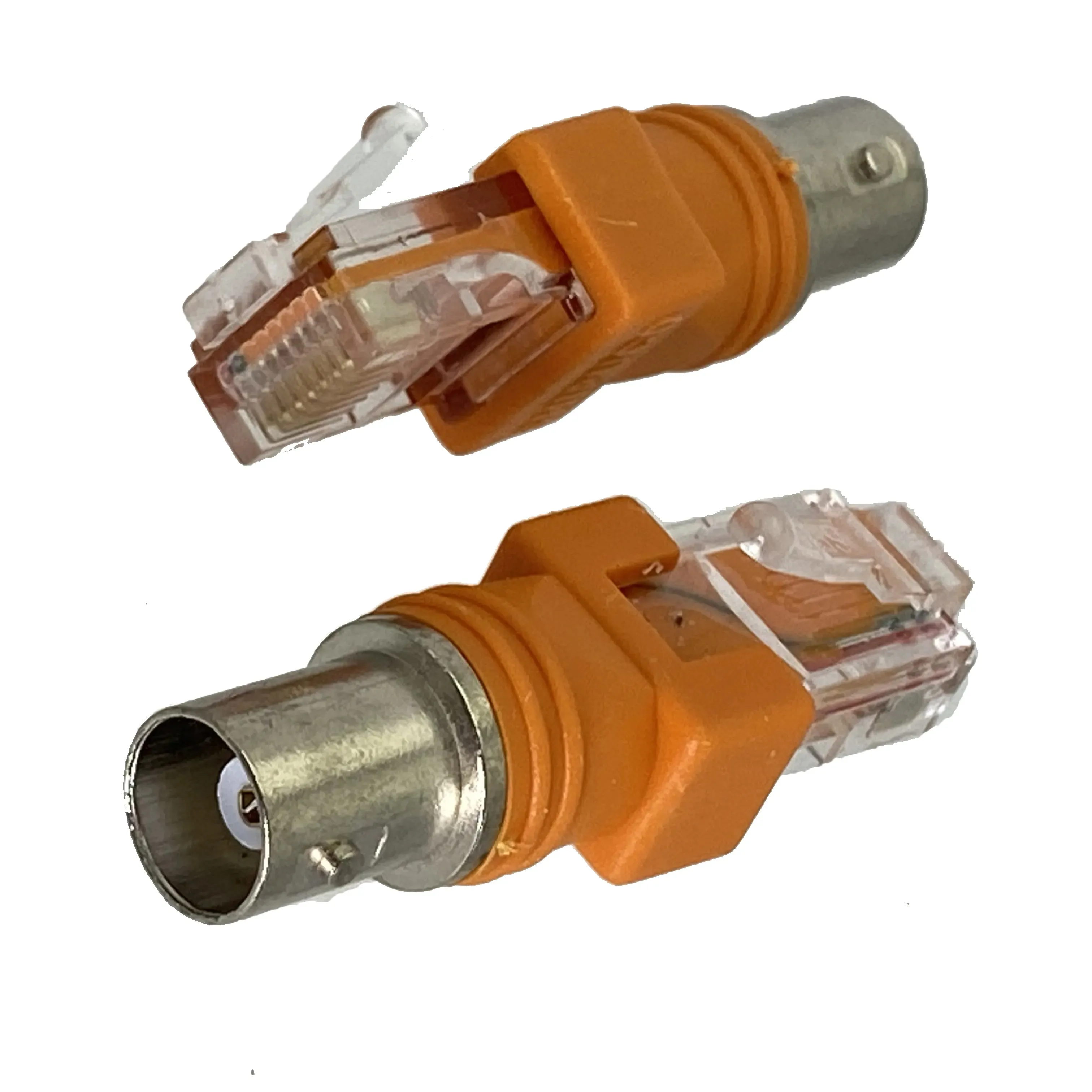 Connettore adattatore RF spina maschio RJ45 a terminali del cavo dell'accoppiatore del barilotto coassiale Jack femmina BNC