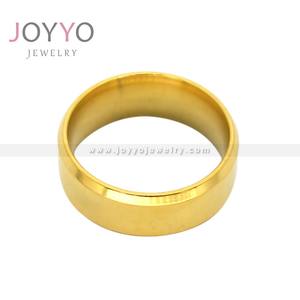 Fascia <span class=keywords><strong>nuziale</strong></span> classica in acciaio inossidabile anello in oro semplice 8mm di larghezza anello con sigillo piatto nome gioielli incisi per uomo donna - Product Image 3