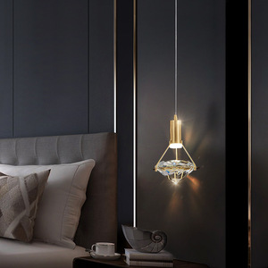Lampada <span class=keywords><strong>a</strong></span> <span class=keywords><strong>Sospensione</strong></span> Moderna <span class=keywords><strong>a</strong></span> Forma di Diamante in Ferro e Cristallo <span class=keywords><strong>per</strong></span> Isola Cucina, Sala <span class=keywords><strong>da</strong></span> Pranzo, <span class=keywords><strong>Camera</strong></span> <span class=keywords><strong>da</strong></span> <span class=keywords><strong>Letto</strong></span>, Comodino, Bar, Arredamento Interno - Product Image 1