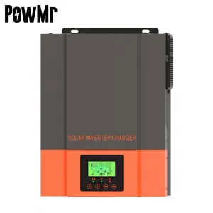 PowMr высокой частоты 1500W 12V 220V 450V Встроенный 80A MPPT Контроллер заряда 1.5KW инвертор с чистым синусом Гибридный солнечный инвертор
