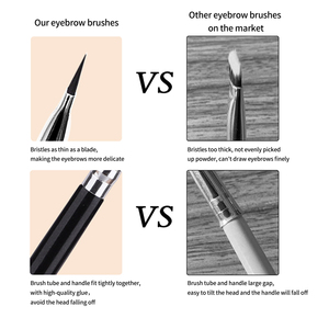 Baguettes de mascara double face Private Label Single Eyeliner Brush Wood Angled Spoolies Brow Eyebrow Brush - Product Image 2