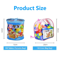 Juguetes de plástico de piezas grandes de Classic Creativity, bloques de construcción de plástico educativos Montessori para niños y niñas.