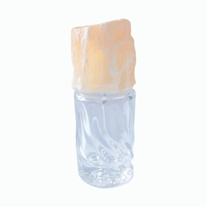 Flacon de parfum en pierre salée avec décoration luxueuse, flacon de parfum en verre - Product Image 1